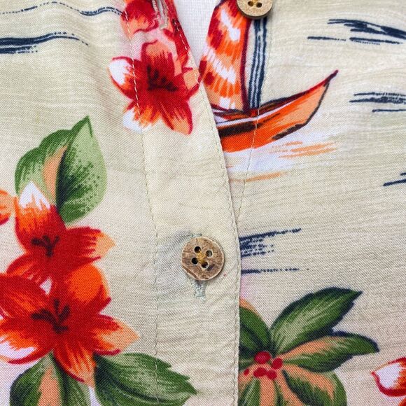 Great Northwest Aloha Womens Blouse Top Small Rayon Tropical Travel Resort Boho - Picture 4 of 11